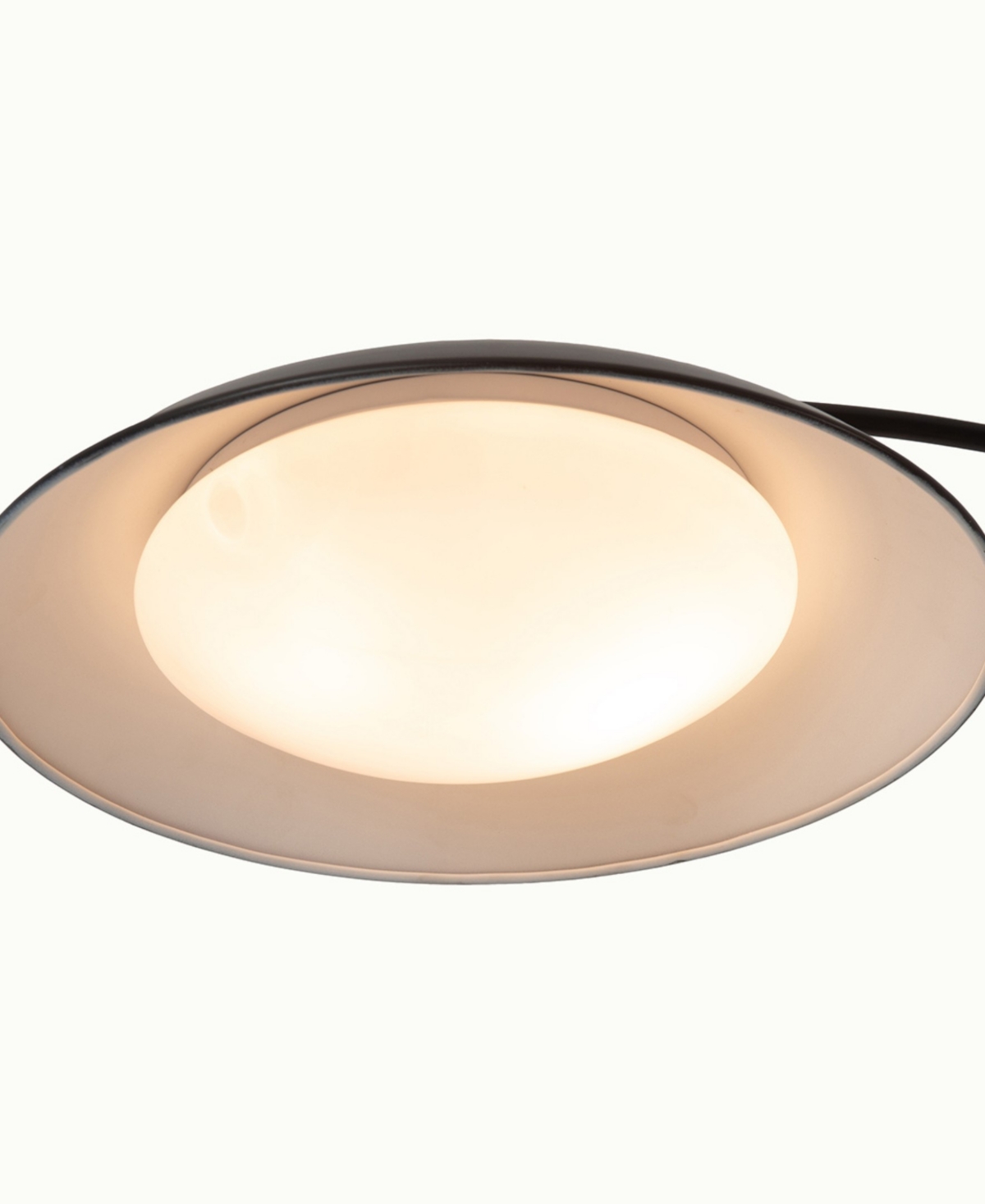 Nova Of California 92" Metal Saucer 3 Light Arc Floor Lamp In Black