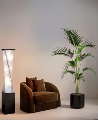 54" Wood Torque String Floor Lamp