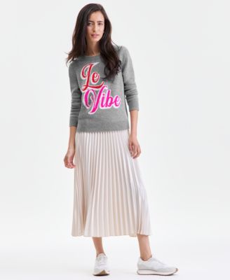 Charter Club - Women's 100% Cashmere Le Vibe Chunky Crewneck Sweater