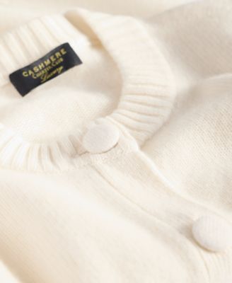 Women's 100% Cashmere Chunky Crewneck Cardigan, Macy's Exclusive