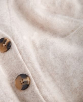 Women's Brushed 100% Cashmere Boyfriend Cardigan, Macy's Exclusive