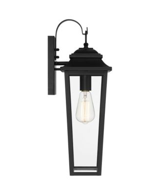 Bellis Verde 20" High Traditional Outdoor Wall Light Fixture Mount Porch House LED Bulb Textured Black Glass Shade