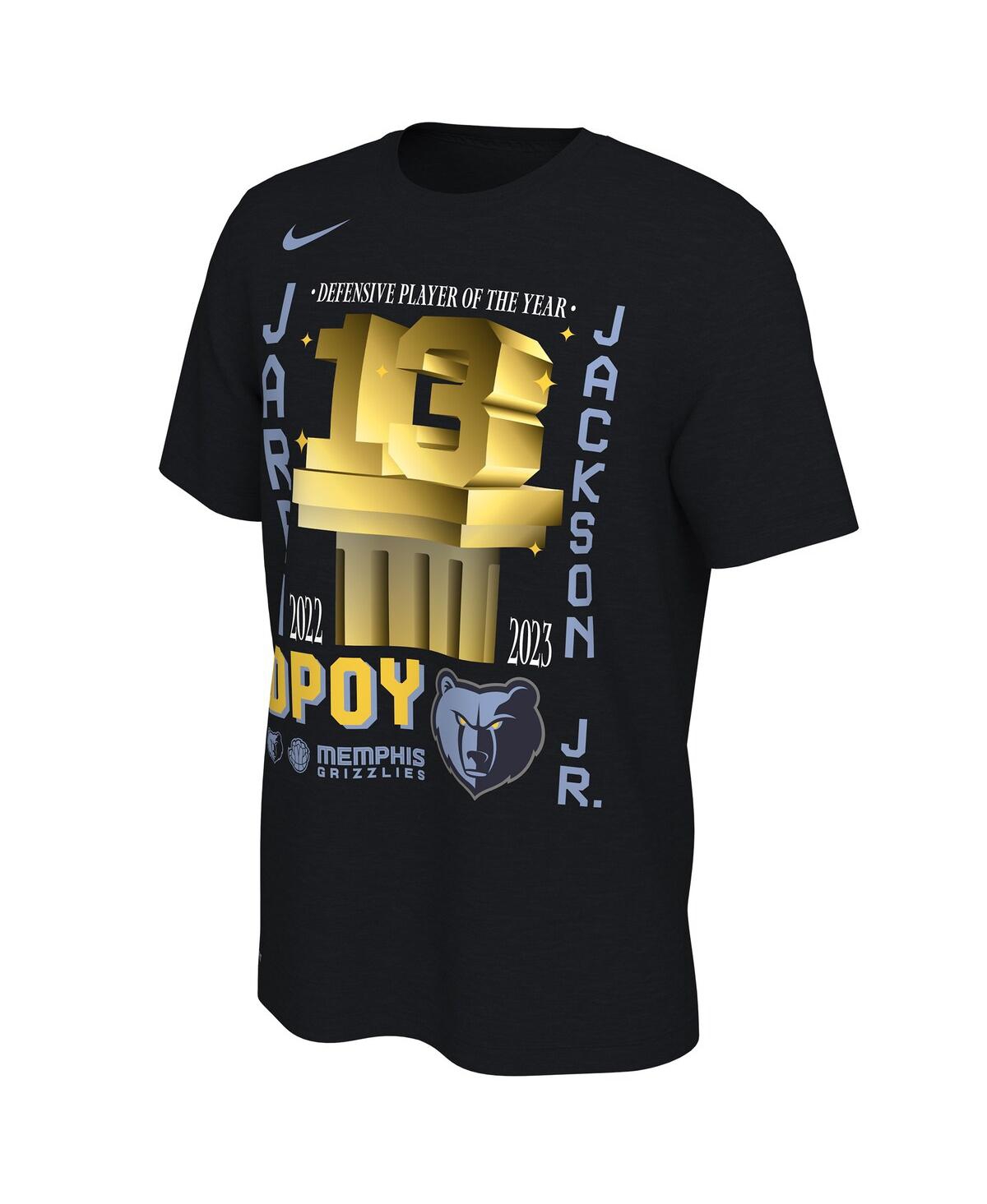 Nike Men's Jaren Jackson Jr. Black Memphis Grizzlies 2023 Defensive Player Of The Year Award T-shirt In Black