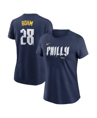 Nike - Women's Alec Bohm Navy Philadelphia Phillies City Connect Fuse Name Number T-Shirt