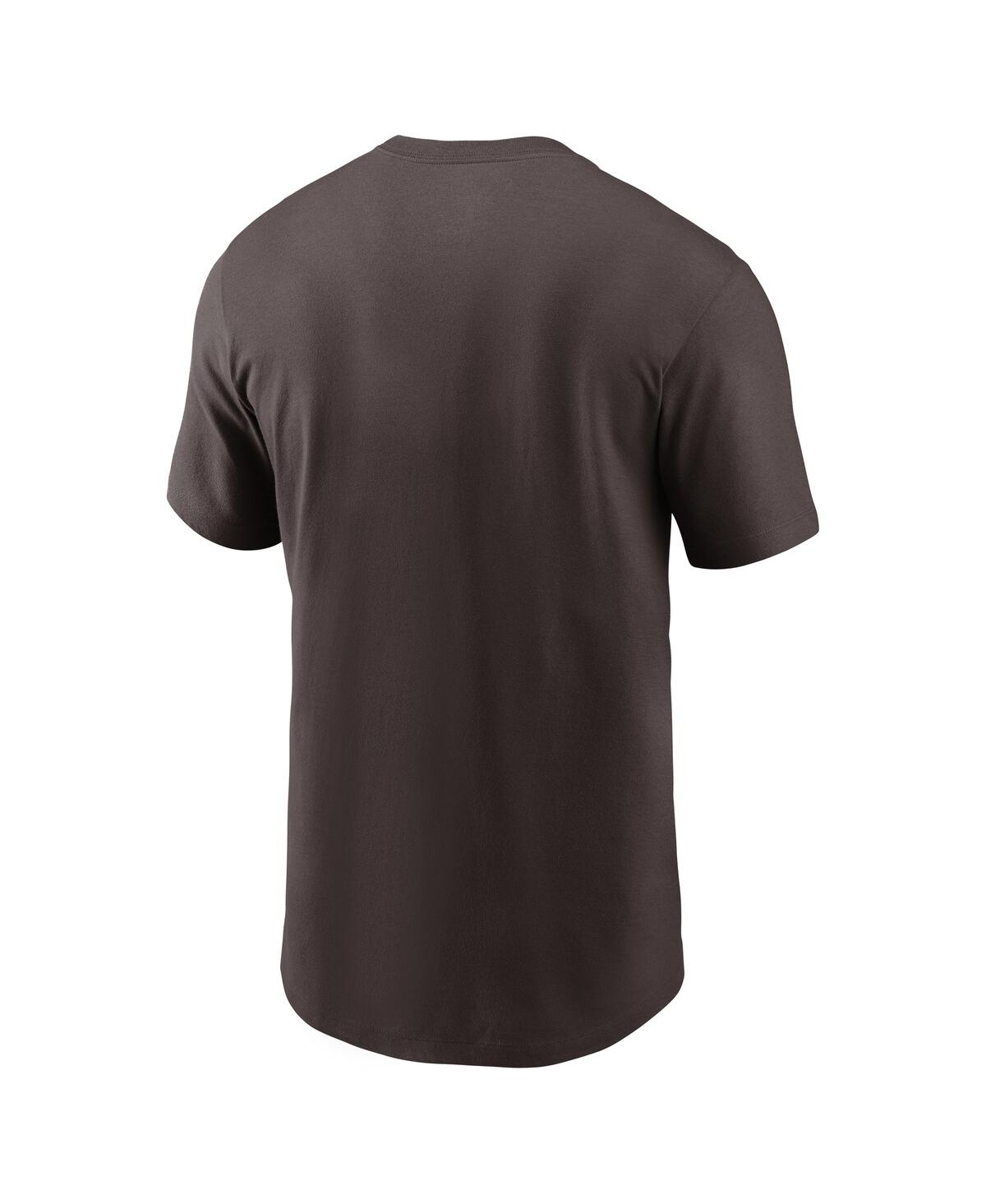 Nike Brown Cleveland Browns Primetime Wordmark Essential T-shirt In Black