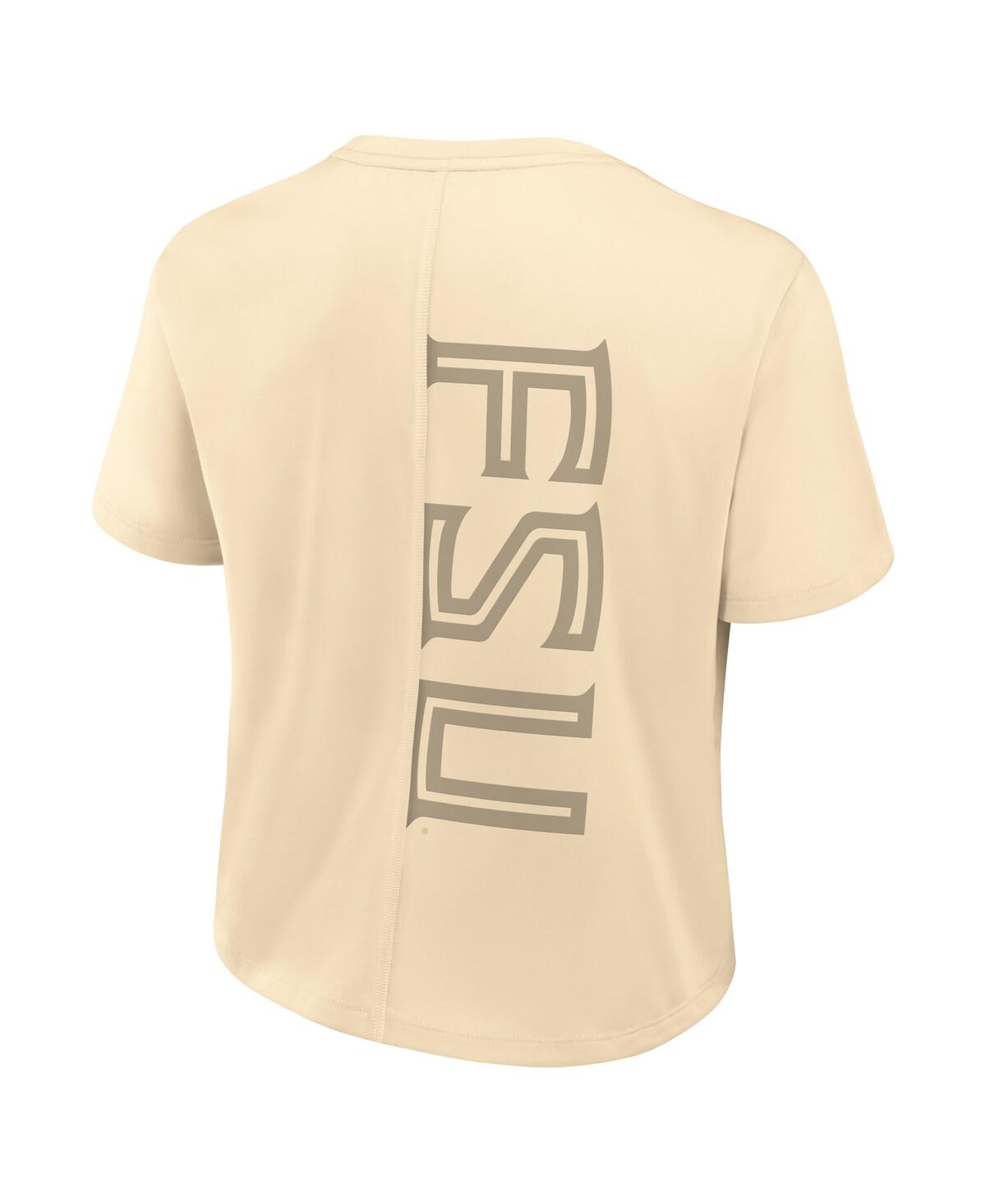 Nike Women's Tan Florida State Seminoles Performance Cropped T-shirt