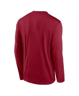 Men's Cardinal Stanford Cardinal Primetime Center Lockup Two-Hit Legend Performance Long Sleeve T-Shirt