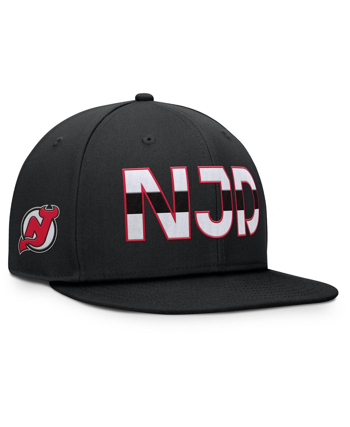 Fanatics Men's Black New Jersey Devils Authentic Pro Rink Snapback Hat In Black