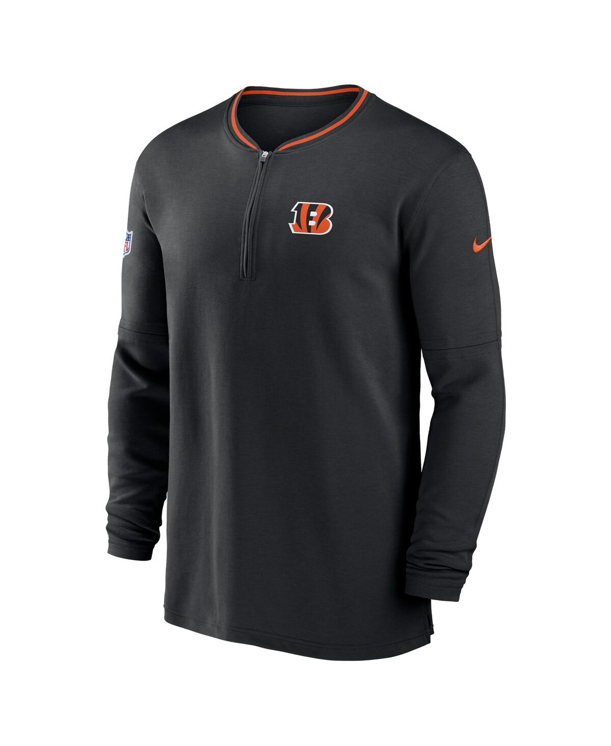 Nike Men's Black Cincinnati Bengals Coach Half-zip Sweatshirt In Black