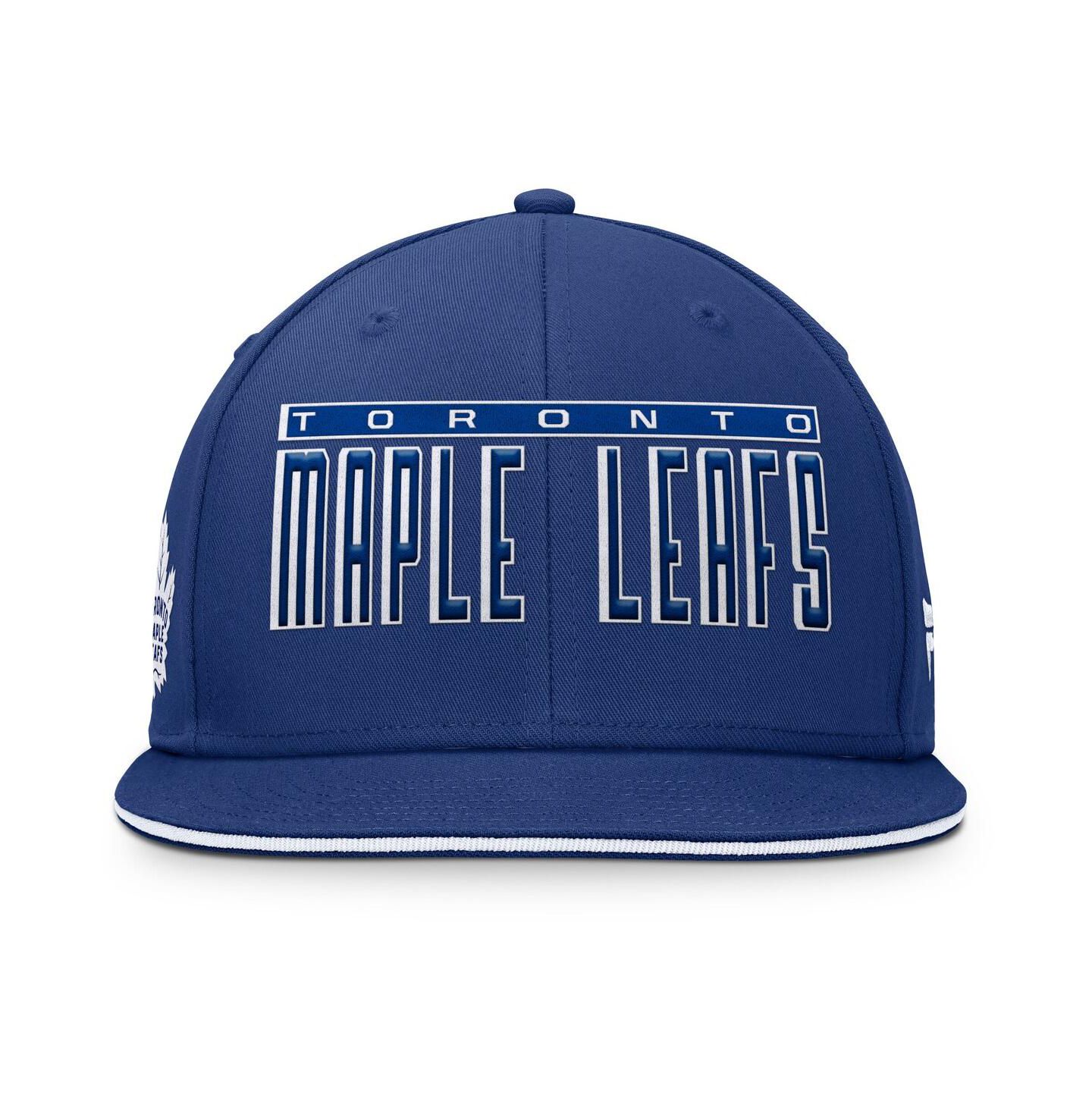 Мужская кепка Fanatics Blue Toronto Maple Leaf's Fundamental Gino Stack Snapback Hat — фото 2