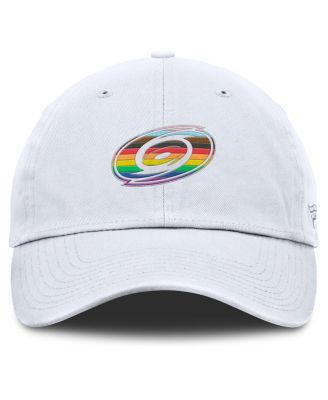 Men's White Carolina Hurricanes PRIDE Adjustable Hat