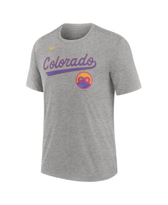 Men's Heather Charcoal Colorado Rockies 2025 City Connect Tri-Blend T-Shirt