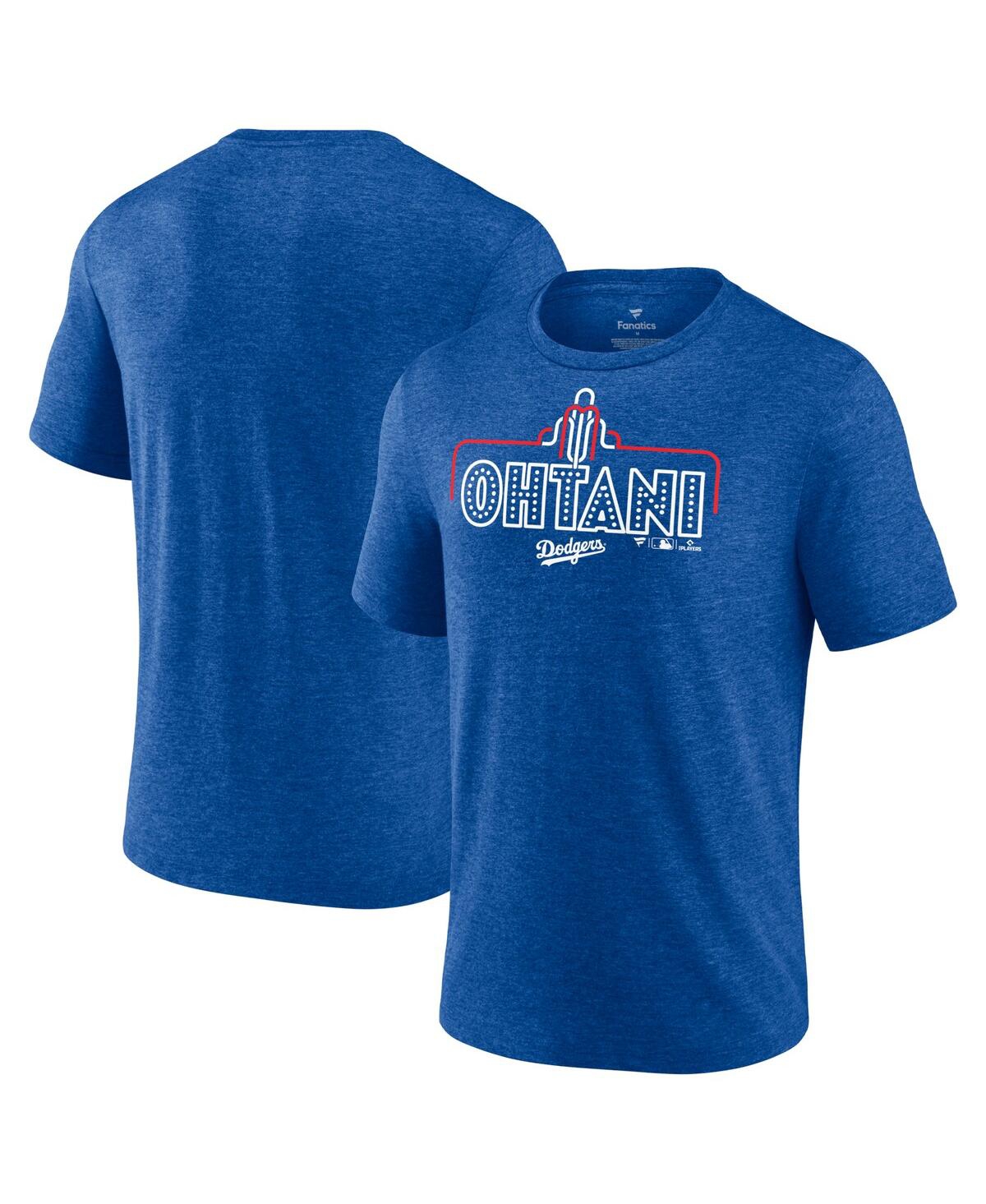 Fanatics Men's Royal Los Angeles Dodgers Exclusive Neon Tri-blend T-shirt