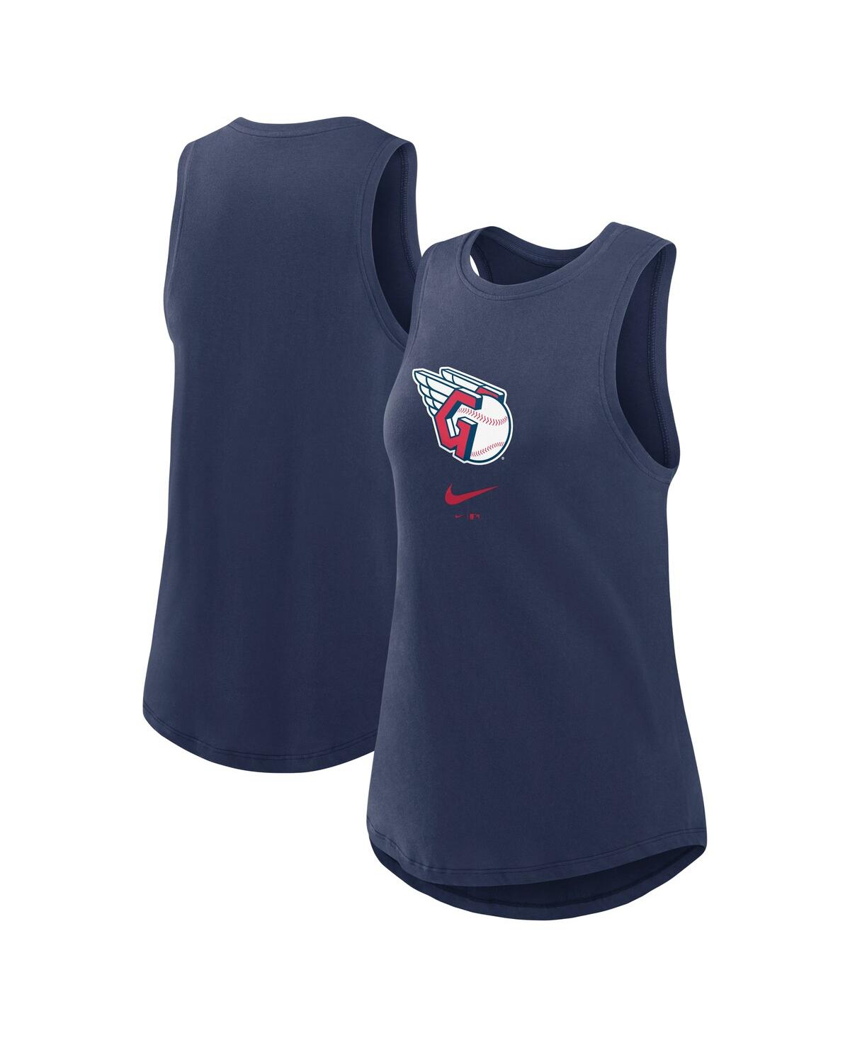 Nike Women's Navy Cleveland Guardians Legacy Icon High Neck Fashion Tank Top