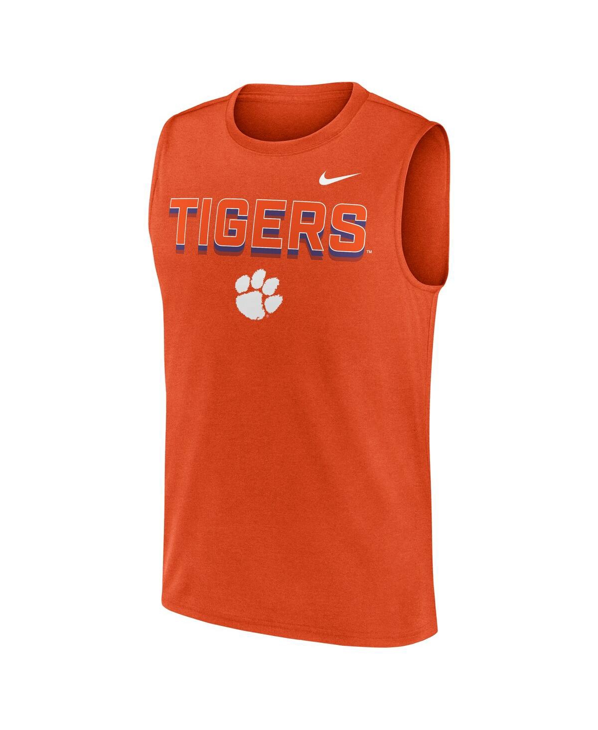 Nike Men's Orange Clemson Tigers Primetime Tricode Legend Performance Tank Top In Orange