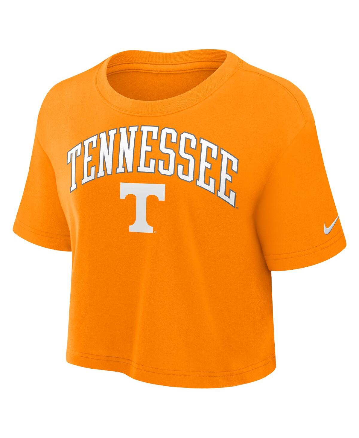 Nike Tennessee Orange Tennessee Volunteers Power Pursuit Athletic Prep Arch Performance Cropped T-sh In Orange