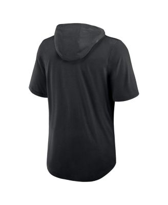 Men's Black Pittsburgh Steelers Lockup Tri-Blend Hoodie T-Shirt