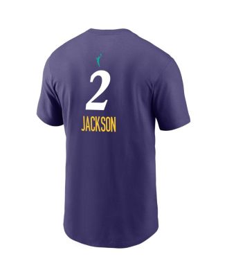 Men's Rickea Jackson Purple Los Angeles Sparks Explorer Edition Name Number T-Shirt