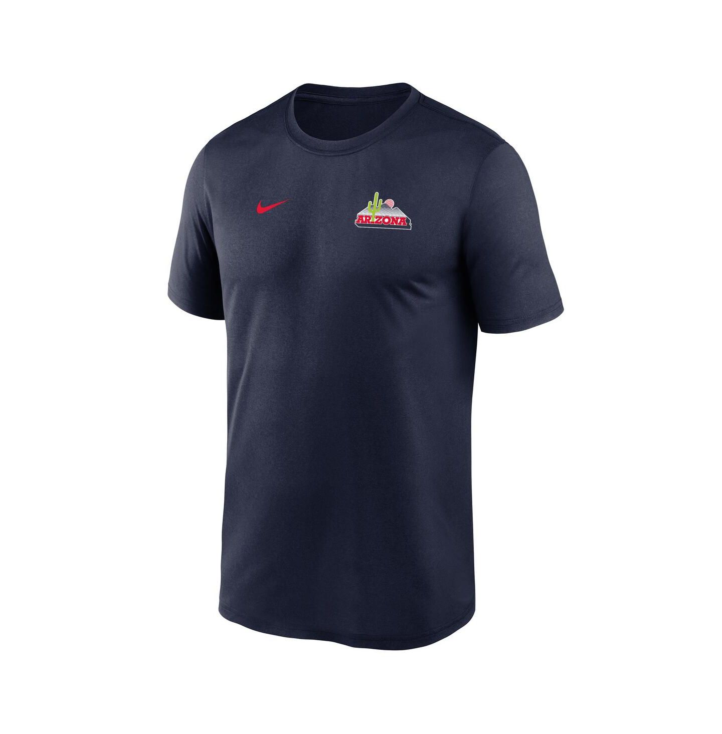 Мужская футболка Nike Navy Arizona Wildcats 2025 Sideline Small Logo Legend Performance — фото 3