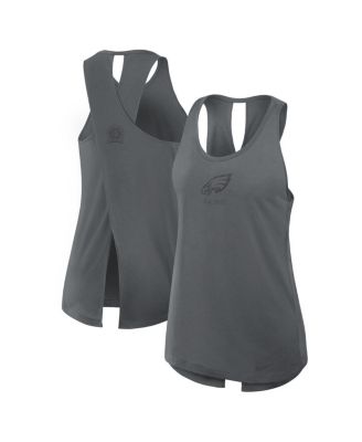 Nike - Women's Gray Philadelphia Eagles Glory Crisscross Performance Tank Top
