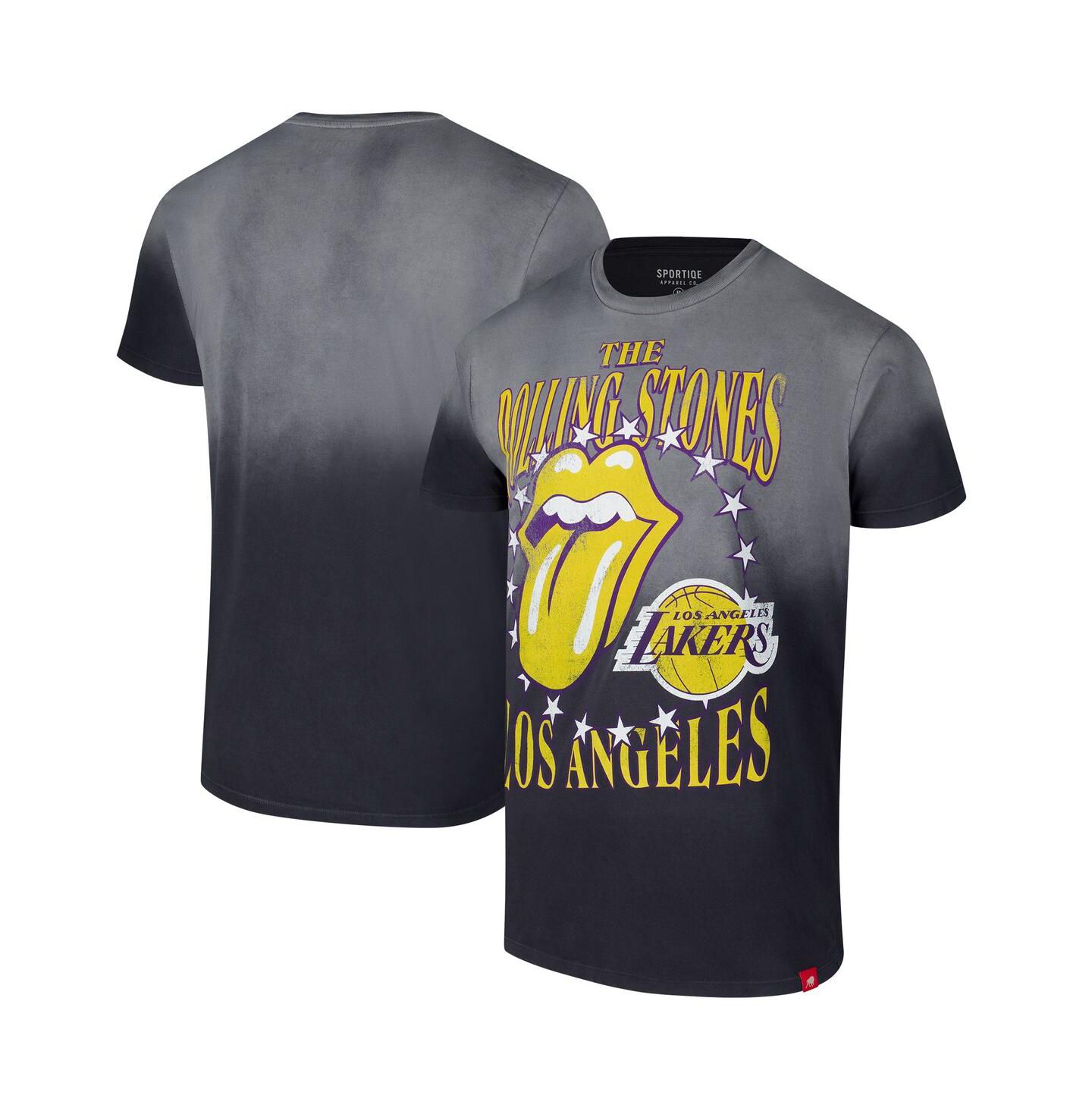 Футболка Sportiqe Gray Rolling Stones x Los Angeles Lakers Bingham Collab — фото 1