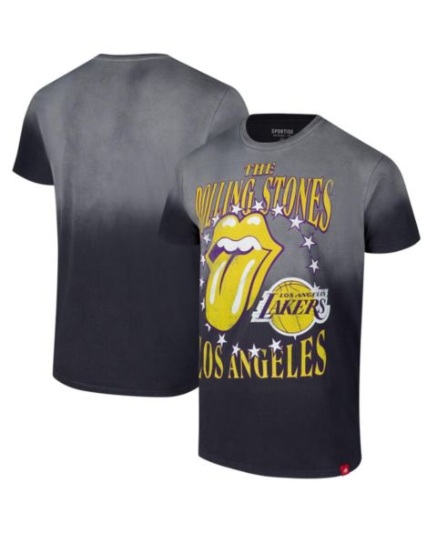 Футболка Sportiqe Gray Rolling Stones x Los Angeles Lakers Bingham Collab