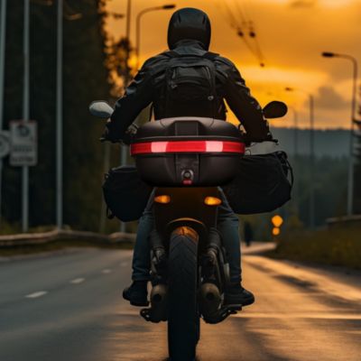 AHR 30L Motorcycle Tour Tail Box Scooter Trunk Luggage Top Lock Storage Carrier Case