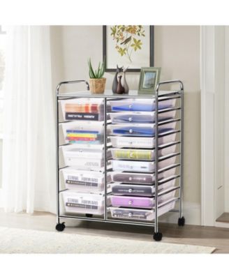 15 Drawers Rolling Storage Cart Organizer