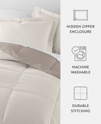 All Season Lightweight Down Alternative Reversible 3-Pc. Comforter Set, Full/Queen