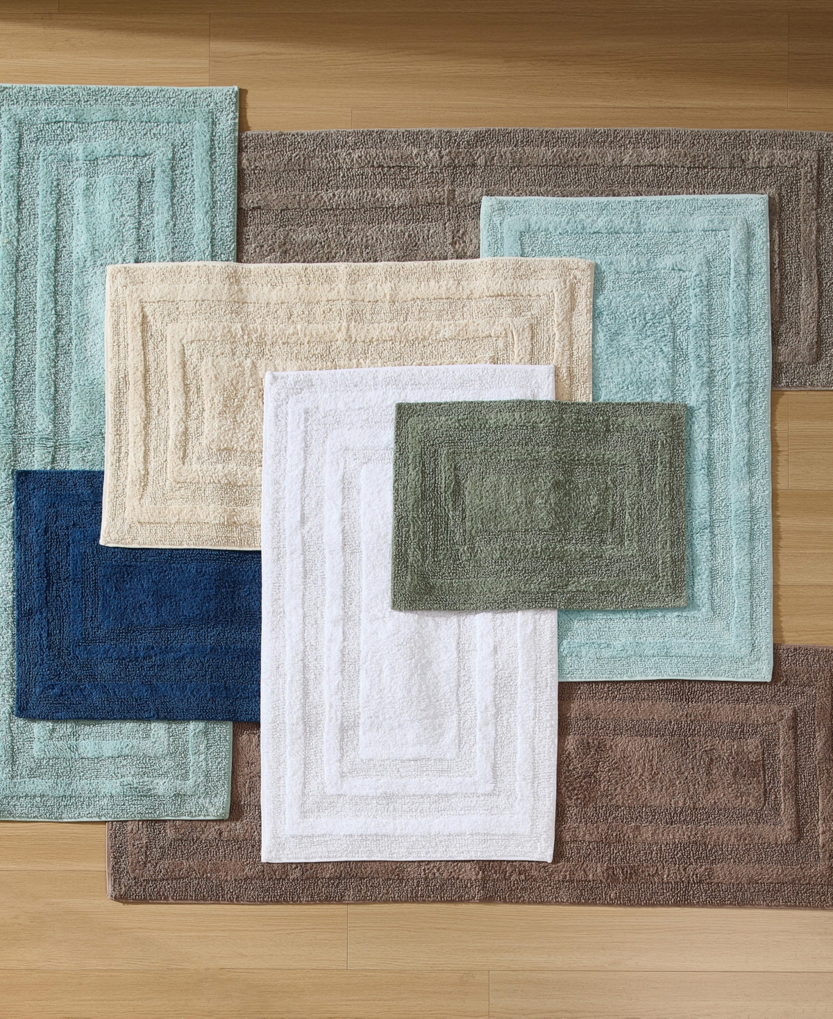 Eddie Bauer Logan Tufted Cotton 2-pc. Bath Rug Set In Blue