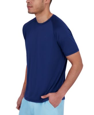 Men's Short Sleeve Waffle-Knit Crewneck Swim Shirt