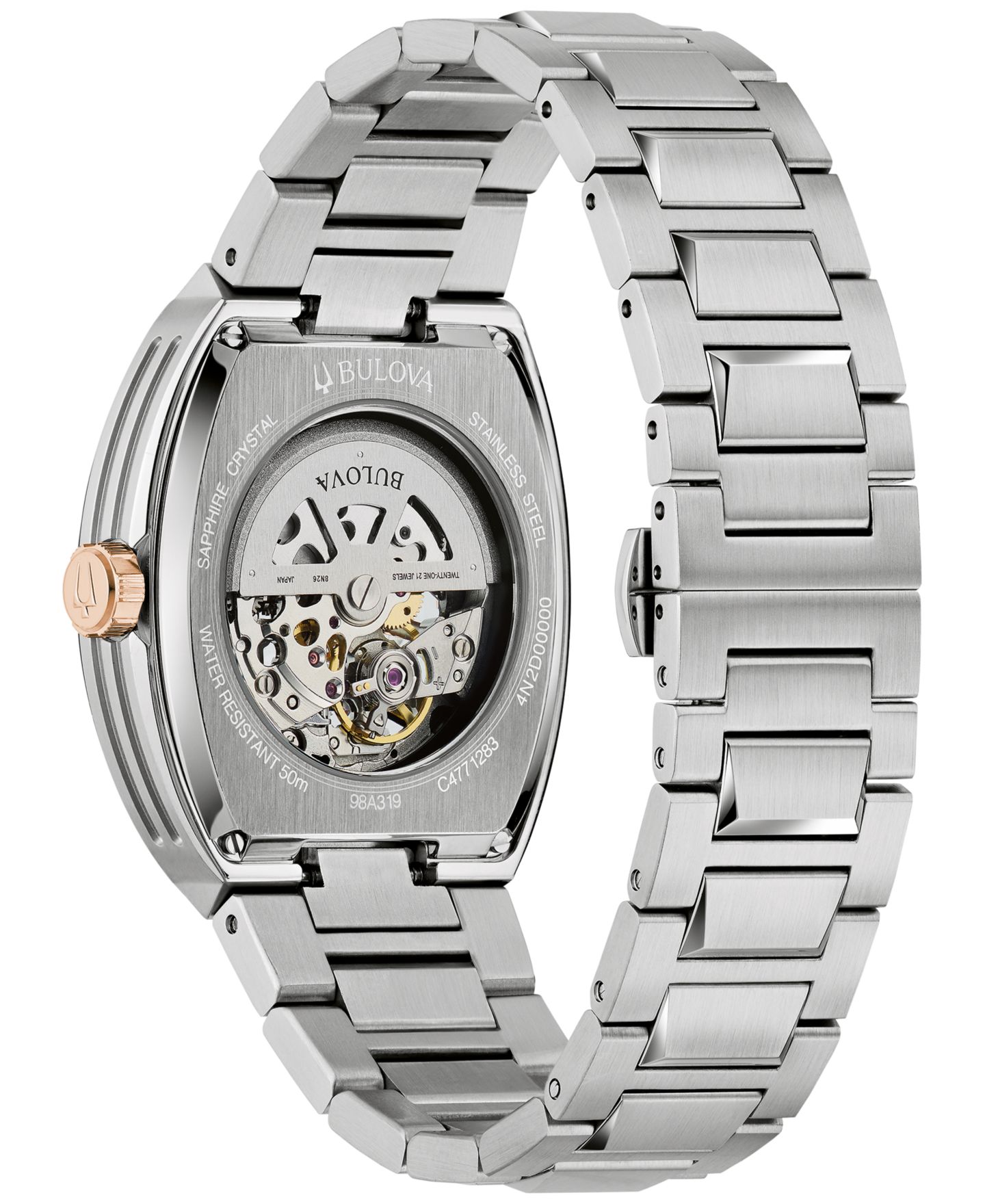 Мужские часы Bulova Maquina Sport Automatic Stainless Steel Bracelet Watch 40mm — фото 2