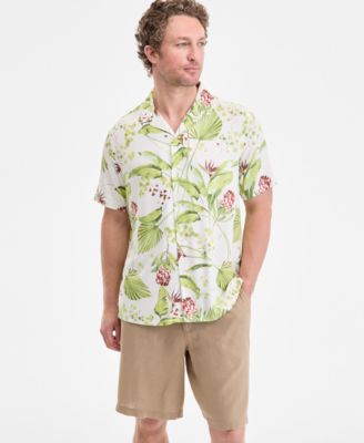 Club Room - Men's Elevated Kurt Regular-Fit Floral Button-Down Camp Shirt