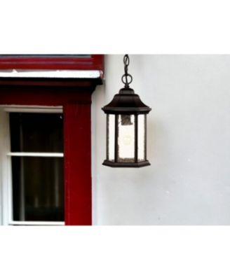 Textured Glass Lantern Hanging Light – Classic Lighting for Exterior Spaces