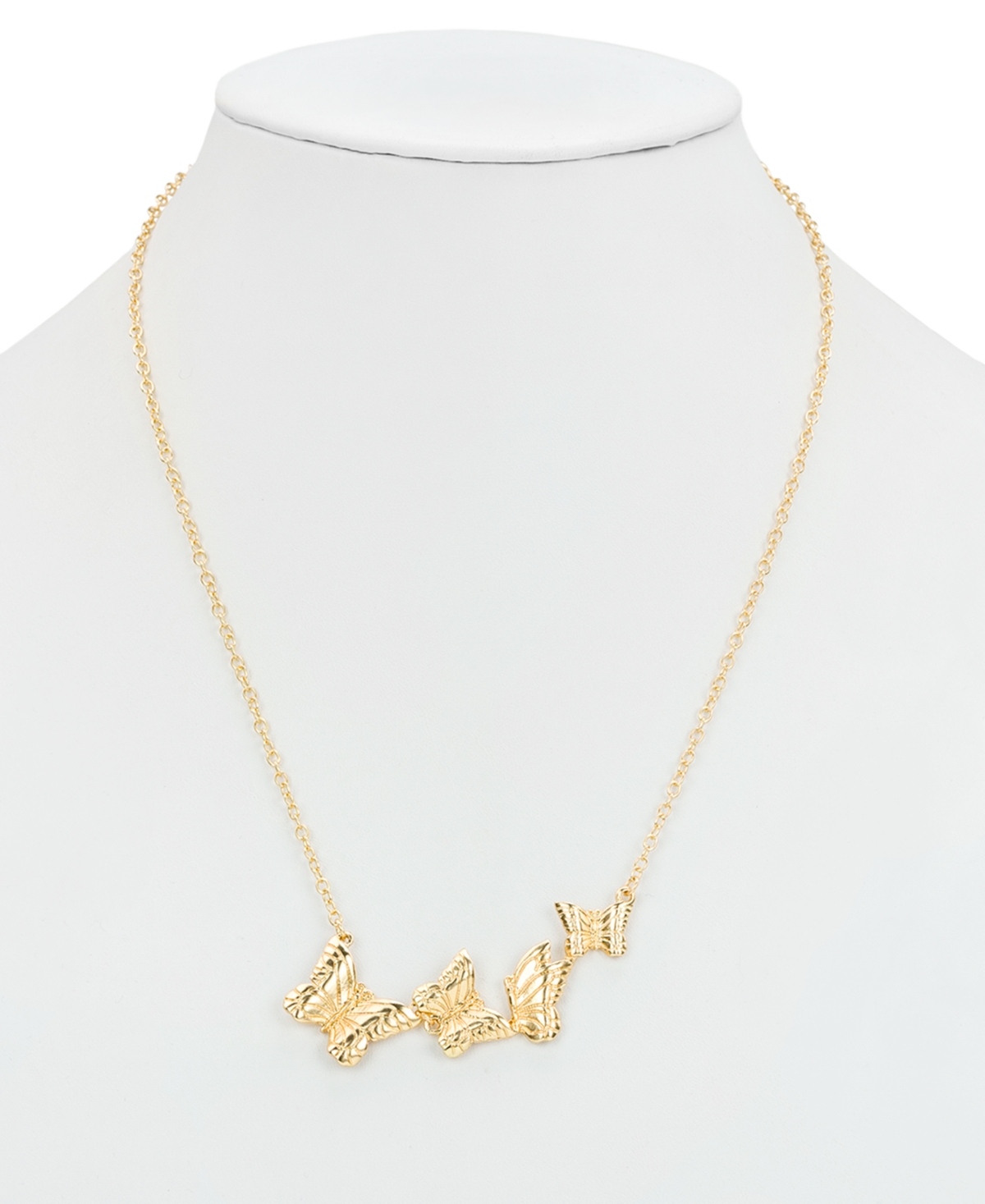 Shop Patricia Nash Gold-tone Multi-butterfly Statement Necklace, 18" + 3" Extender