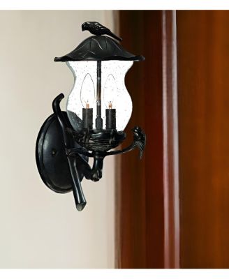 Bird Detail Lantern Wall Light – Decorative Wall Fixture for Garden & Yard