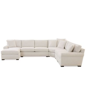 Radley Roll Arm 148" 5-Pc. Fabric Chaise Sectional with Wedge, Exclusively at Macy's