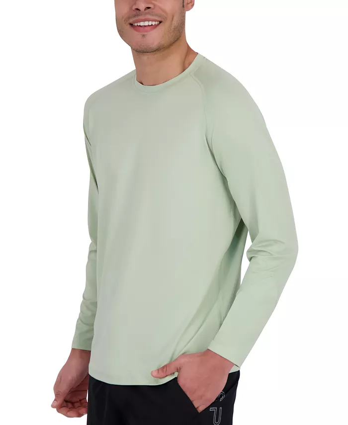 Men's Long Sleeve Waffle-Knit Crewneck Swim Shirt - thumbnail 3