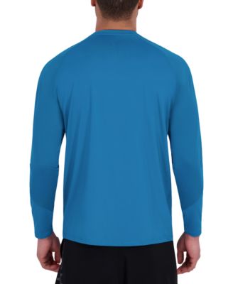 Men's Long Sleeve Waffle-Knit Crewneck Swim Shirt