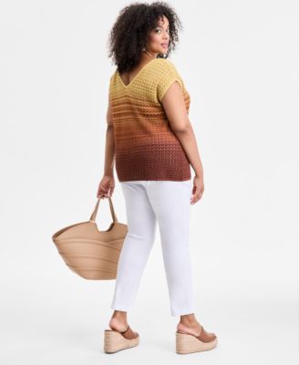 Plus Size Bengaline Skinny Pants