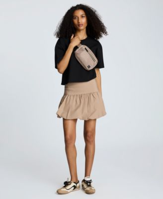 Women's Bubble-Hem Side-Zip Mini Skirt