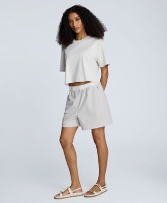 Women's Elastic-Waist Pull-On Boxer Shorts