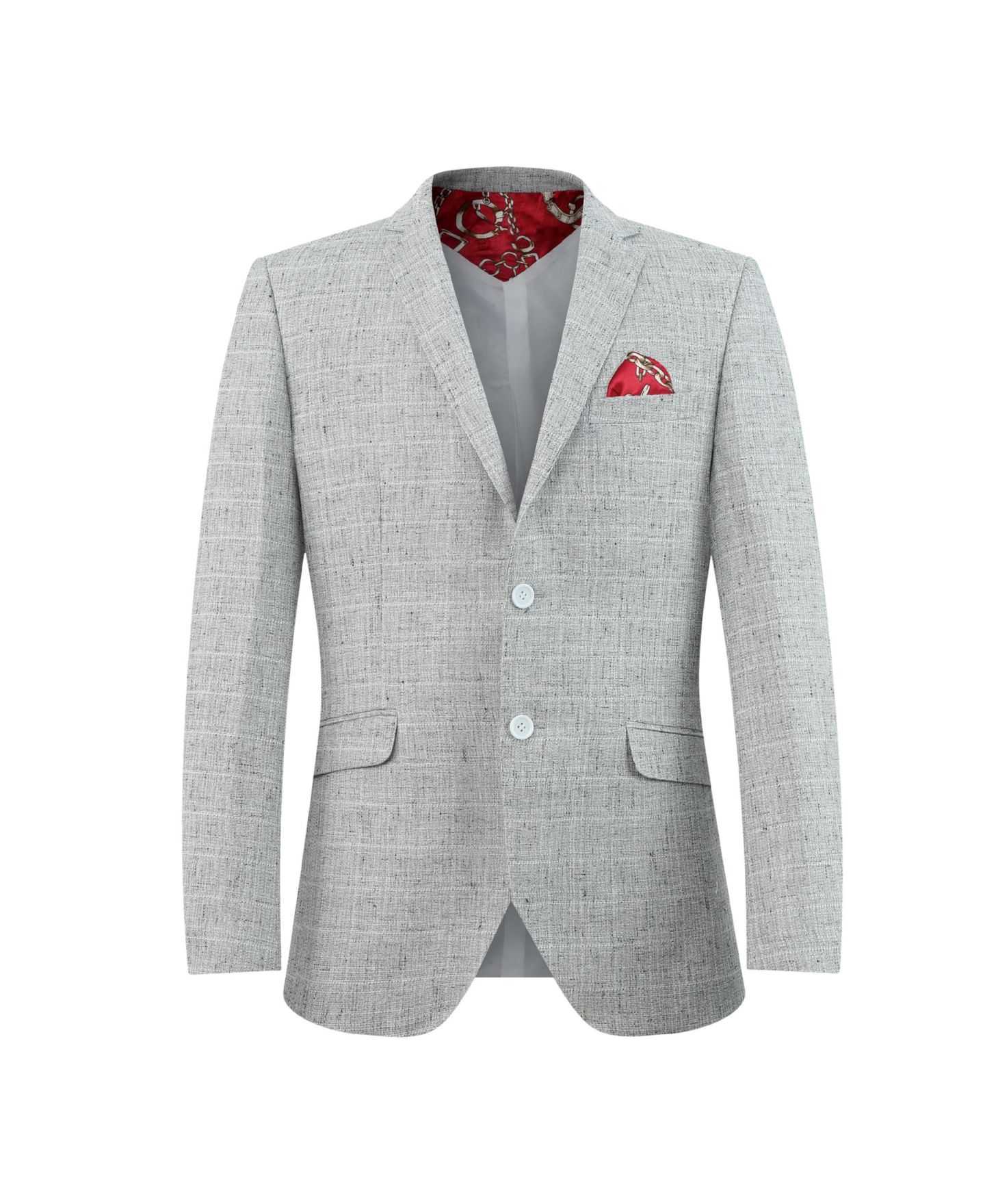 Куртка Elie Balleh Silver Slim Fit Melange Jacket для мальчиков, цвет: Серебряный — фото 1
