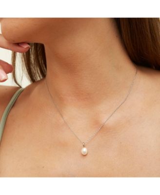 Treasures Baroque Seed Pearl Pendant Sterling Silver Necklace