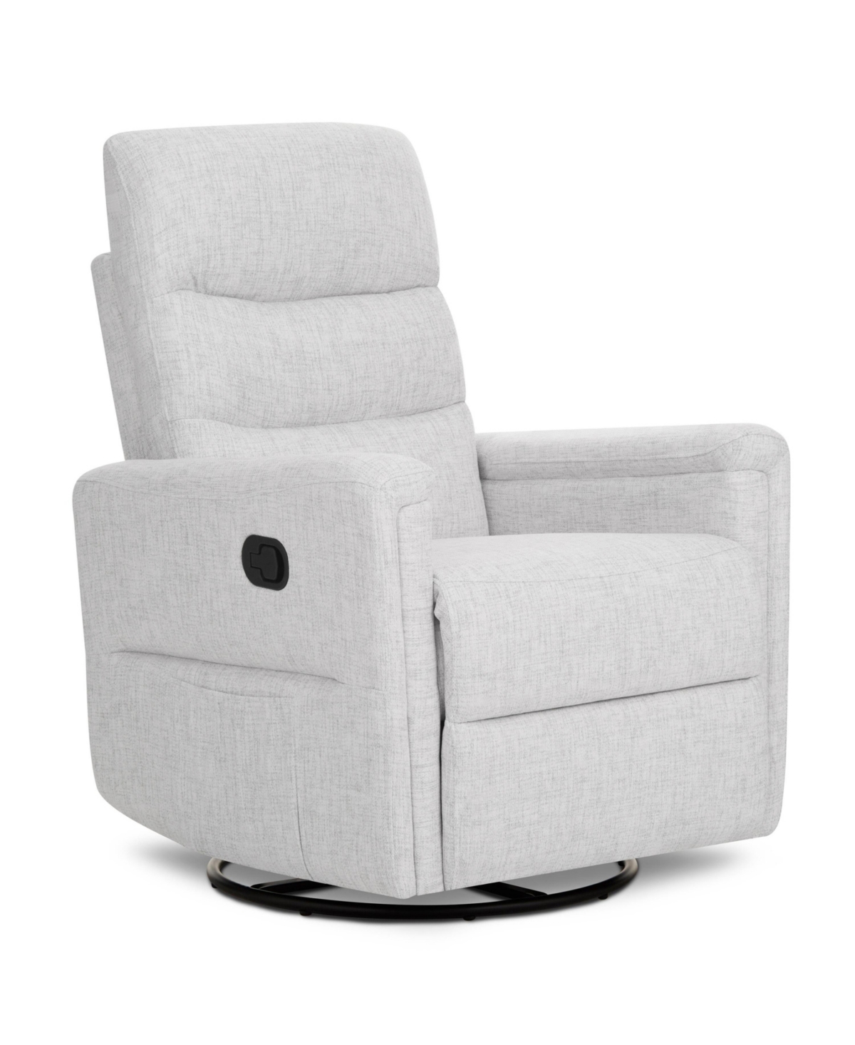 Evolur Peyton Manual Recline Glider with Full 360-Degree Swivel, Flexibility & Comfort, Fsc Certified, in Fog Grey