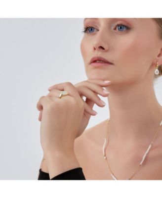 Enamel Round Sterling Silver Signet Ring