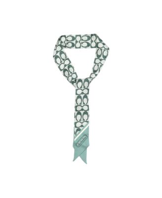 Women's Vintage Signature Print Silk Skinny Scarf