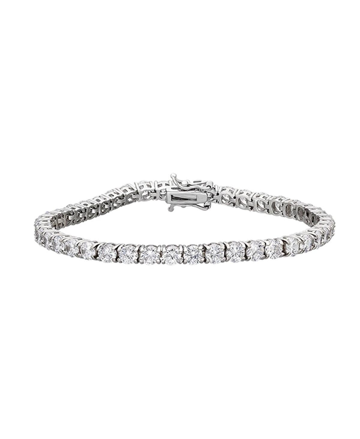 Sterling Silver Tennis Bracelet - 4mm - Silver