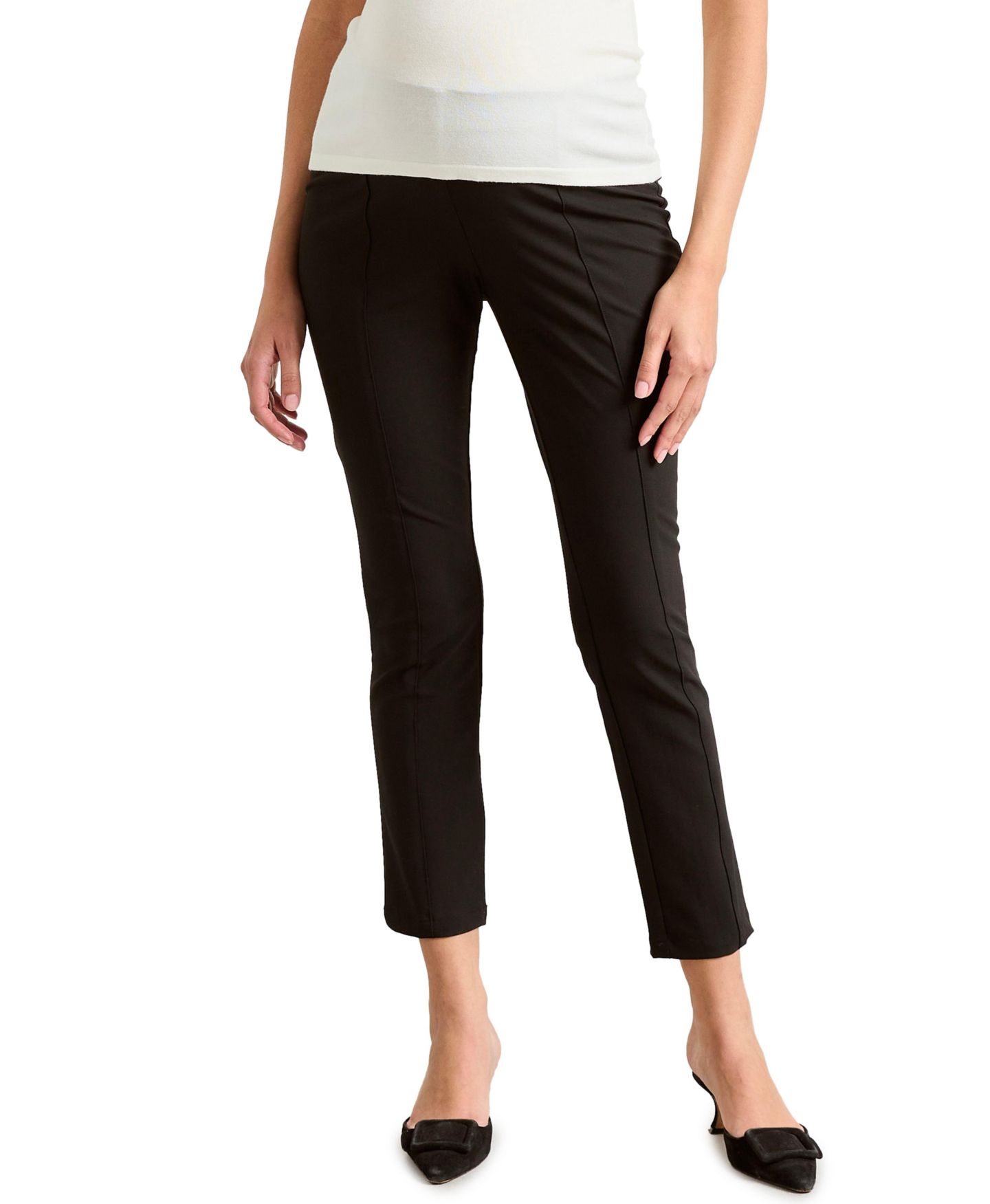 Женские брюки HATCH Collection Maternity The Under the Bump Stiletto Work Pant, цвет: Чёрный — фото 1