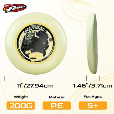 Frisbee Heavyweight 200g, 11 Inch Long Distance and Durable Disc for Outdoor Activities, Stable Flying for Family Fun - 2 Pack